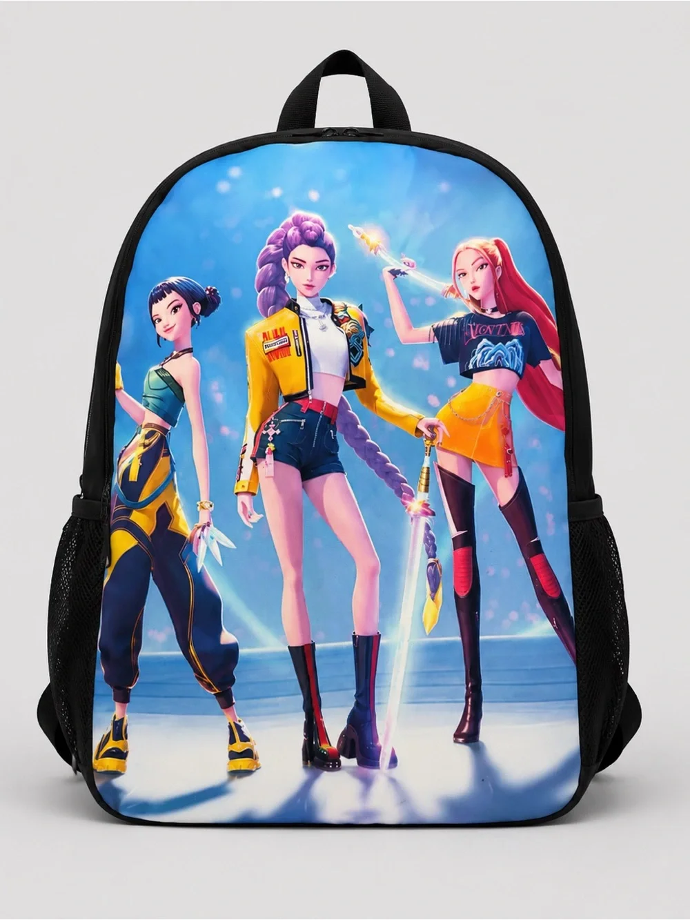 KPOP Demon Hunters Zoey, Rumi, Mari Backpack – Full Size